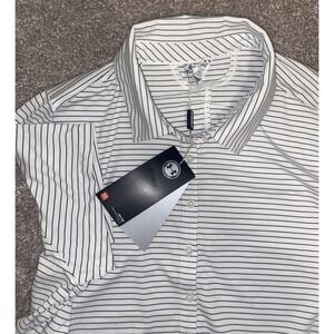 Under Armour Heatgear Short Sleeve Polo Golf Shirt Men XL Striped UPF50+‎ Fitted